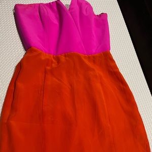 Naven 2 tone short dress pink and orange XS